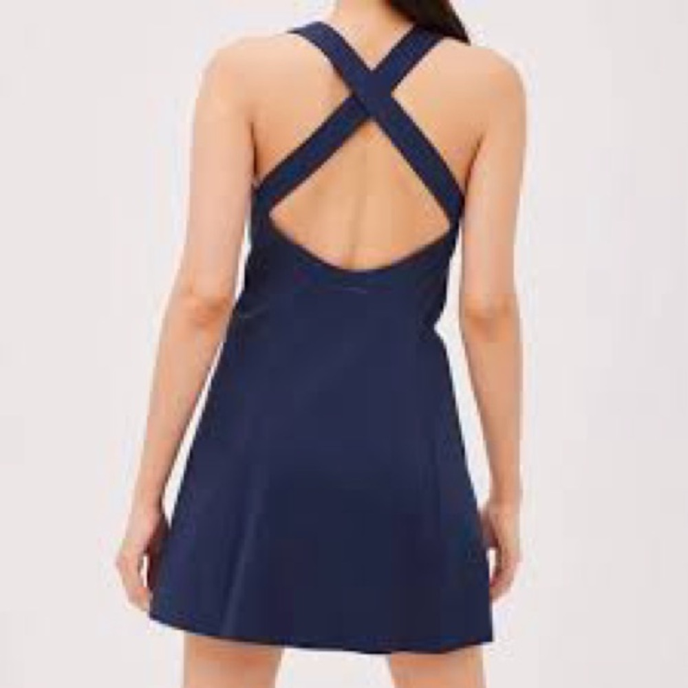 Outdoor Voices Navy Cross-Back Mini Dress